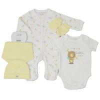 H13631: Baby "Hello Little One" 5 Piece Net Bag Gift Set (NB-3 Months)